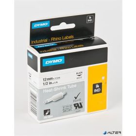   Zsugorcső, feliratozógéphez, 12 mm x 1,5 m, DYMO 'Rhino', fehér-fekete