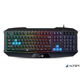   Billentyűzet, vezetékes, USB, HUN, gaming, GENIUS "Scorpion K215"