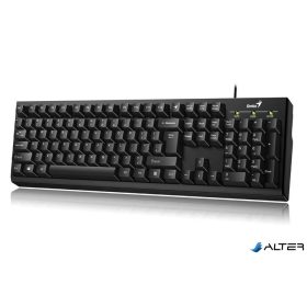   Billentyűzet, vezetékes, 12 funkciógomb, USB, GENIUS "Smart KB-100", fekete