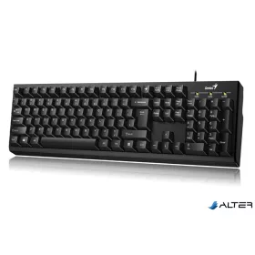   Billentyűzet, vezetékes, 12 funkciógomb, USB, GENIUS "Smart KB-100", fekete
