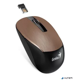   Egér, vezeték nélküli, optikai, normál méret, GENIUS "NX-7015" rozsdabarna