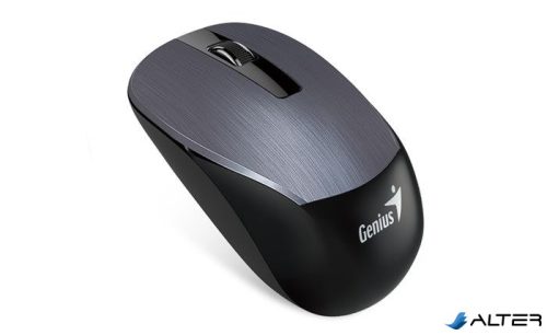 Egér, vezeték nélküli, optikai, normál méret, GENIUS "NX-7015" acél szürke