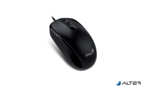 Egér, vezetékes, optikai, normál méret, USB, GENIUS "DX-120", fekete