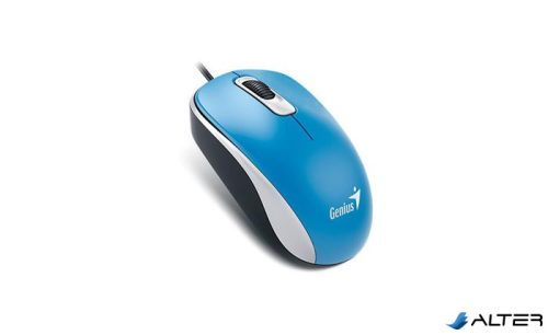 Egér, vezetékes, optikai, normál méret, USB, GENIUS "DX-120", kék