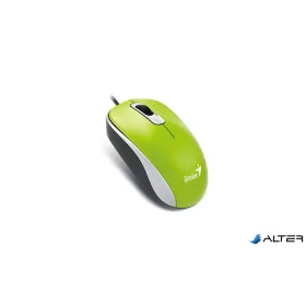   Egér, vezetékes, optikai, normál méret, USB, GENIUS "DX-120", zöld