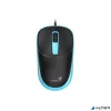 Egér, vezetékes, optikai, normál méret, USB, GENIUS "DX-123", fekete-kék