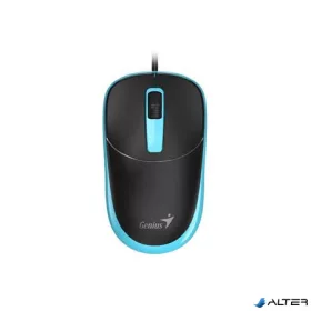   Egér, vezetékes, optikai, normál méret, USB, GENIUS "DX-123", fekete-kék
