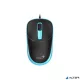 Egér, vezetékes, optikai, normál méret, USB, GENIUS "DX-123", fekete-kék
