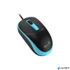 Egér, vezetékes, optikai, normál méret, USB, GENIUS "DX-123", fekete-kék