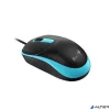 Egér, vezetékes, optikai, normál méret, USB, GENIUS "DX-123", fekete-kék