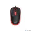 Egér, vezetékes, optikai, normál méret, USB, GENIUS "DX-123", fekete-piros