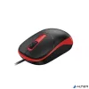 Egér, vezetékes, optikai, normál méret, USB, GENIUS "DX-123", fekete-piros