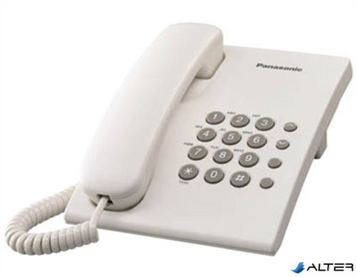 Telefon, vezetékes, PANASONIC "KX-TS500HGW", fehér