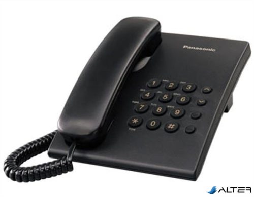 Telefon, vezetékes, PANASONIC "KX-TS500HGB", fekete