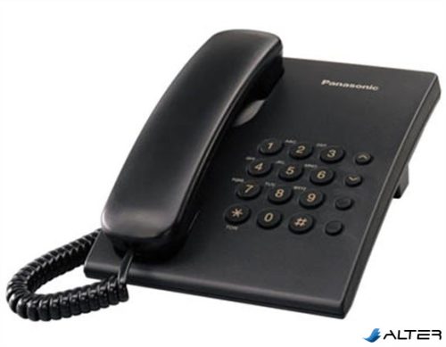 Telefon, vezetékes, PANASONIC 'KX-TS500HGB', fekete