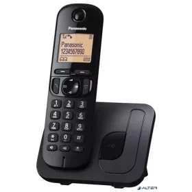   Telefon, vezeték nélküli, PANASONIC, "KX-TGC210PDB DECT", fekete