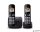 Telefon, vezeték nélküli, telefonpár, PANASONIC "KX-TGC212PDB Duo, fekete