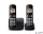 Telefon, vezeték nélküli, telefonpár, PANASONIC "KX-TGC212PDB Duo, fekete