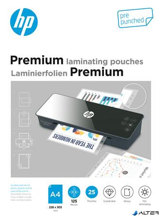 Meleglamináló fólia, 125 mikron, A4, fényes, 25 db, HP "Premium"