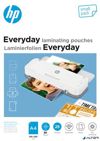 Meleglamináló fólia, 80 mikron, A4, fényes, 25 db, HP 'Everyday'