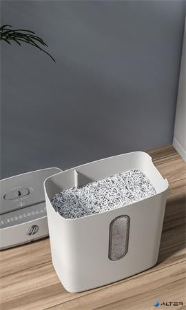 Iratmegsemmisítő, konfetti, 8 lap, HP "Oneshred 8CC", világosszürke