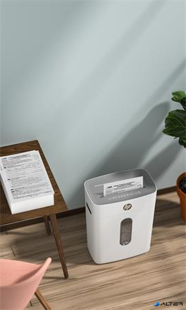 Iratmegsemmisítő, konfetti, 8 lap, HP "Oneshred 8CC", világosszürke