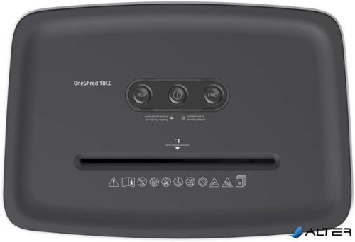 Iratmegsemmisítő, konfetti, 18 lap, HP "Oneshred 18CC", világosszürke