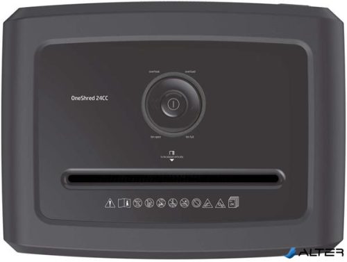 Iratmegsemmisítő, konfetti, 24 lap, HP "Oneshred 24CC", világosszürke