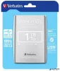 2,5" HDD (merevlemez), 1TB, USB 3.2 GEN 1, VERBATIM, ezüst