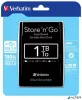 2,5" HDD (merevlemez), 1TB, USB 3.0, VERBATIM, fekete