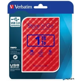 2,5" HDD (merevlemez), 1TB,  USB 3.0, VERBATIM "Store n Go, piros