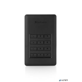   2,5' HDD (merevlemez), 1TB, USB 3.1, jelszavas titkosítás, VERBATIM 'Secure Portable', fekete