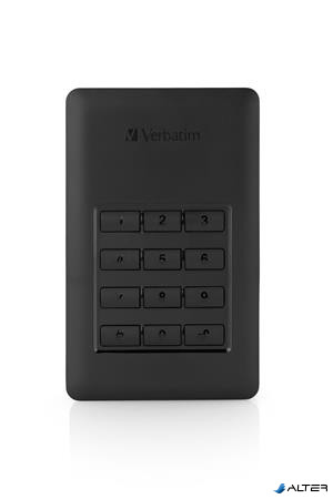 2,5" HDD (merevlemez), 1TB, USB 3.1, jelszavas titkosítás, VERBATIM "Secure Portable", fekete