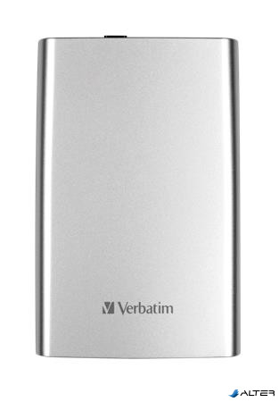 2,5" HDD (merevlemez), 2TB, USB 3.0, VERBATIM, ezüst