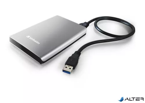 2,5" HDD (merevlemez), 2TB, USB 3.2 GEN 1, VERBATIM, ezüst