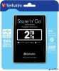 2,5" HDD (merevlemez), 2TB, USB 3.0, VERBATIM, fekete