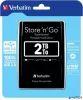2,5" HDD (merevlemez), 2TB, USB 3.0, VERBATIM, fekete