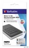 2,5" HDD (merevlemez), 2TB, USB 3.1, jelszavas titkosítás, VERBATIM "Secure Portable", fekete