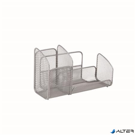 Asztali rendező, fémhálós, ALBA, ezüst