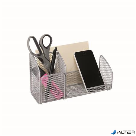 Asztali rendező, fémhálós, ALBA, ezüst