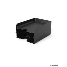 Irattálca, fém, 3 részes, ALBA, fekete