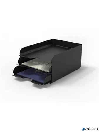 Irattálca, fém, 3 részes, ALBA, fekete