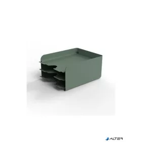 Irattálca, fém, 3 részes, ALBA, zöld