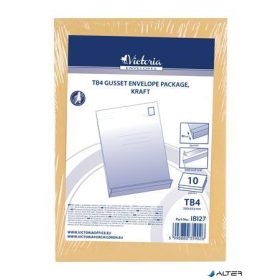   Redős-talpas tasak csomag, TB4, szilikonos, 40 mm talp, VICTORIA PAPER, barna kraft