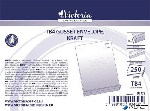 Redős-talpas tasak, TB4, szilikonos, 40 mm talp, VICTORIA PAPER, barna gascofil