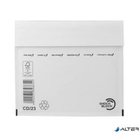   Légpárnás tasak, 175x200 mm külméret, 165x180 mm belméret, VICTORIA PAPER, "CD boríték", fehér