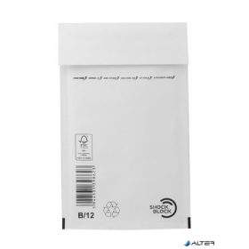   Légpárnás tasak, 140x225 mm külméret, 120x215 mm belméret, VICTORIA PAPER, 'W2', fehér