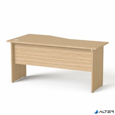 Íróasztal, íves, jobbos, laplábbal, 160x80 cm, MAYAH "Freedom SV-23", kőris