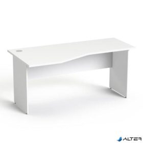   Íróasztal, íves, balos, laplábbal, 160x80 cm, MAYAH 'Freedom SV-24', fehér