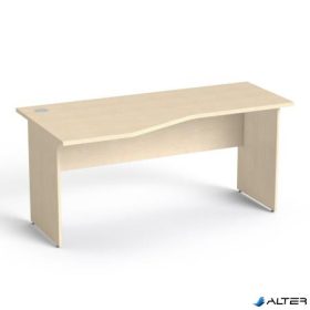   Íróasztal, íves, balos, laplábbal, 160x80 cm, MAYAH 'Freedom SV-24', juhar